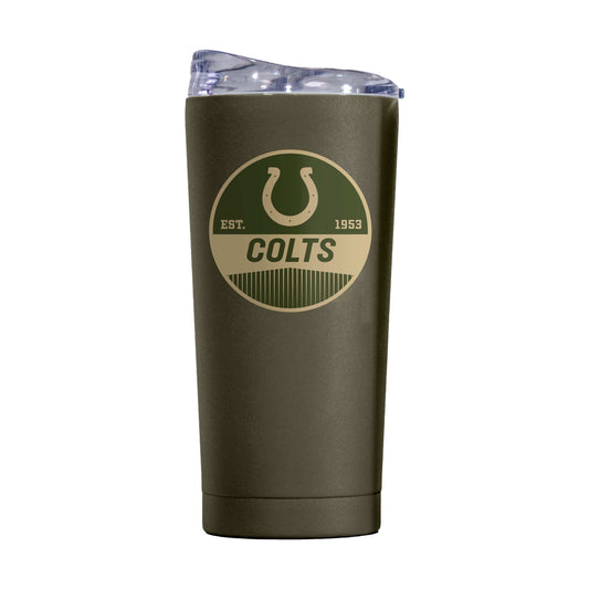 Indianapolis Colts 20oz Badge Powder Coat Tumbler - Logo Brands - Flyclothing LLC