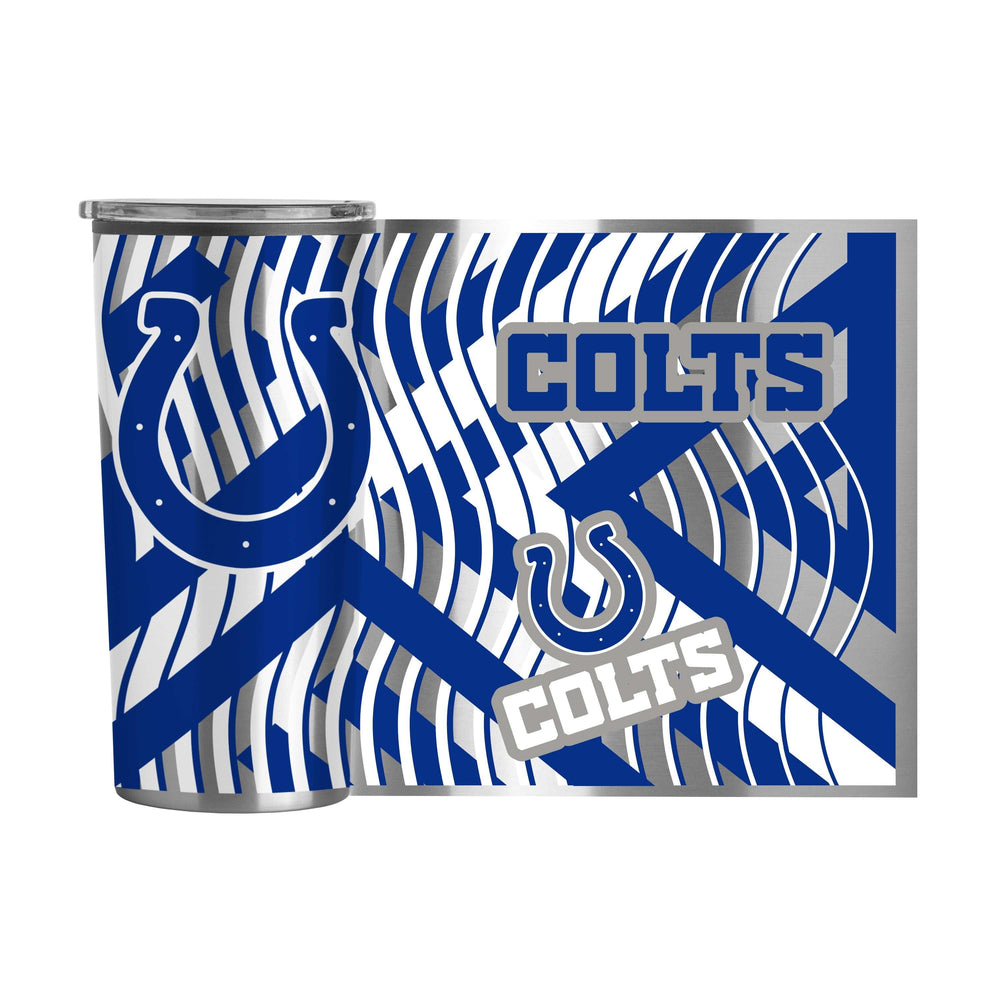 Indianapolis Colts Flex 20oz Plastic Wall Stainless Tumbler - Logo Brands - Flyclothing LLC