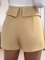 Perfee Pleated High Rise Shorts - Trendsi - Flyclothing LLC