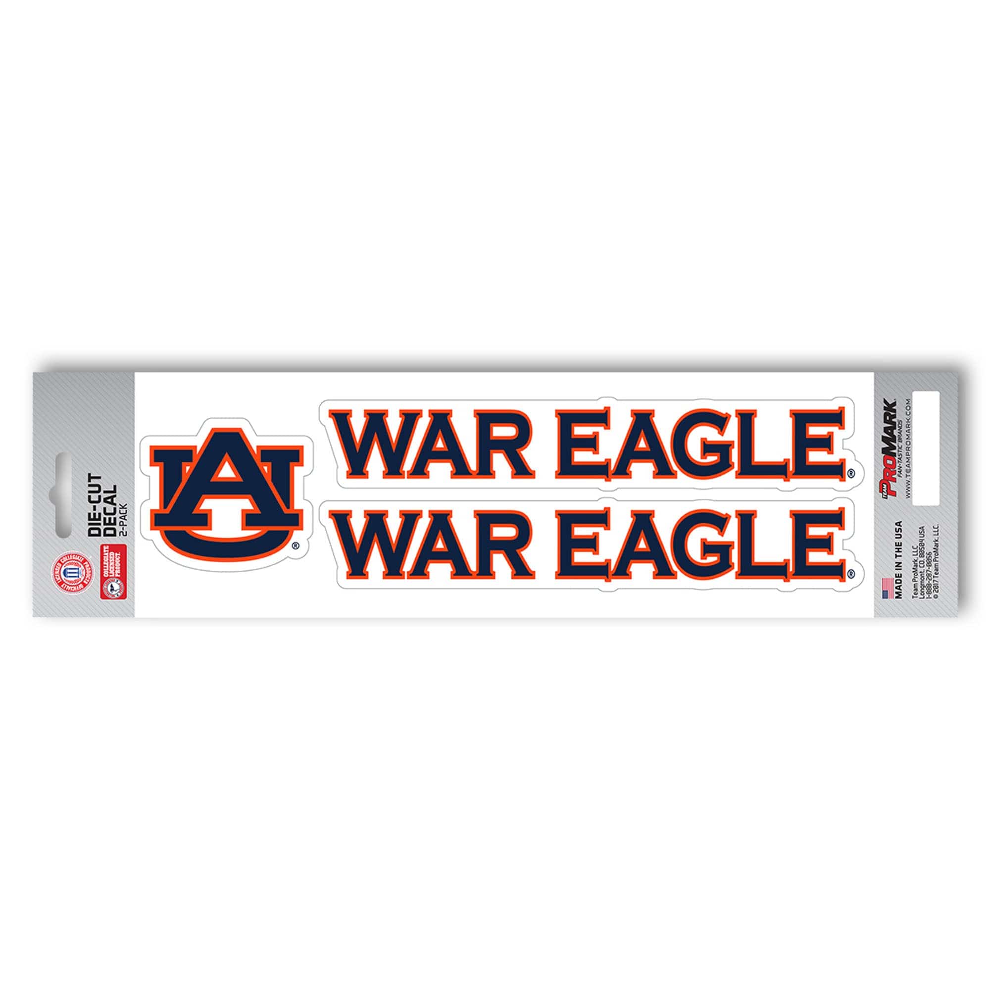 Auburn Tigers 2 Piece Team Slogan Decal Sticker Set - Auburn