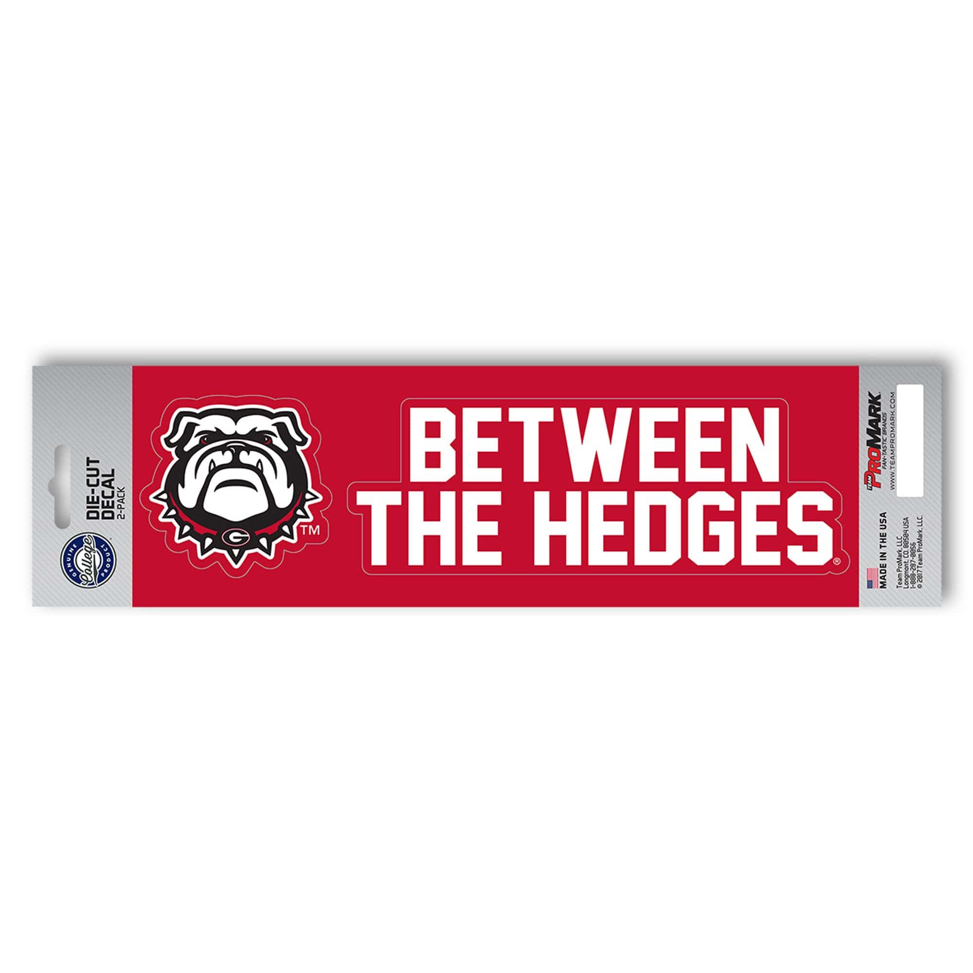 Georgia Bulldogs 2 Piece Team Slogan Decal Sticker Set - Georgia