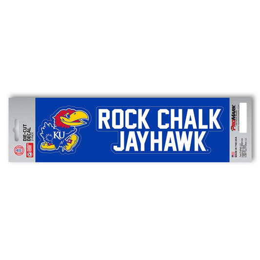 Kansas Jayhawks 2 Piece Team Slogan Decal Sticker Set - Kansas