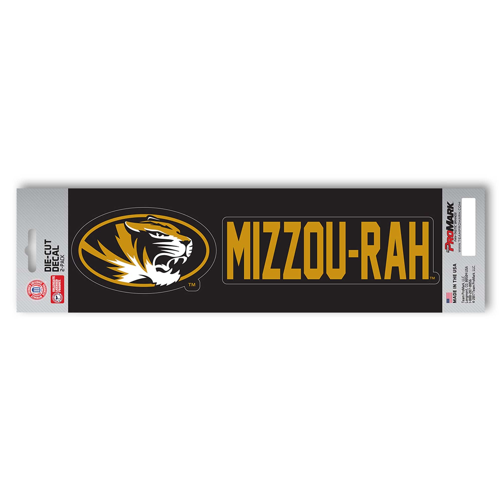 Missouri Tigers 2 Piece Team Slogan Decal Sticker Set - Missouri