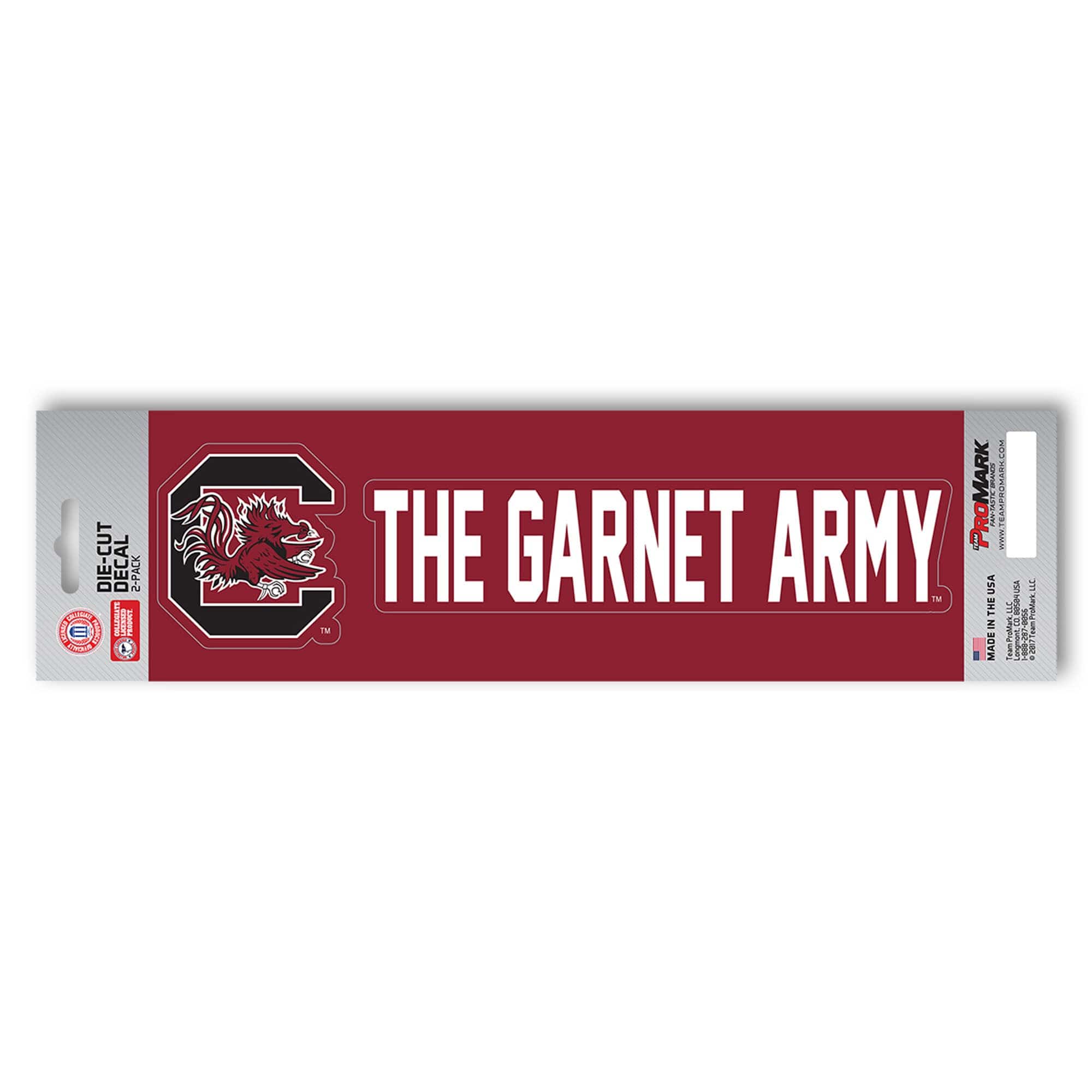 South Carolina Gamecocks 2 Piece Team Slogan Decal Sticker Set
