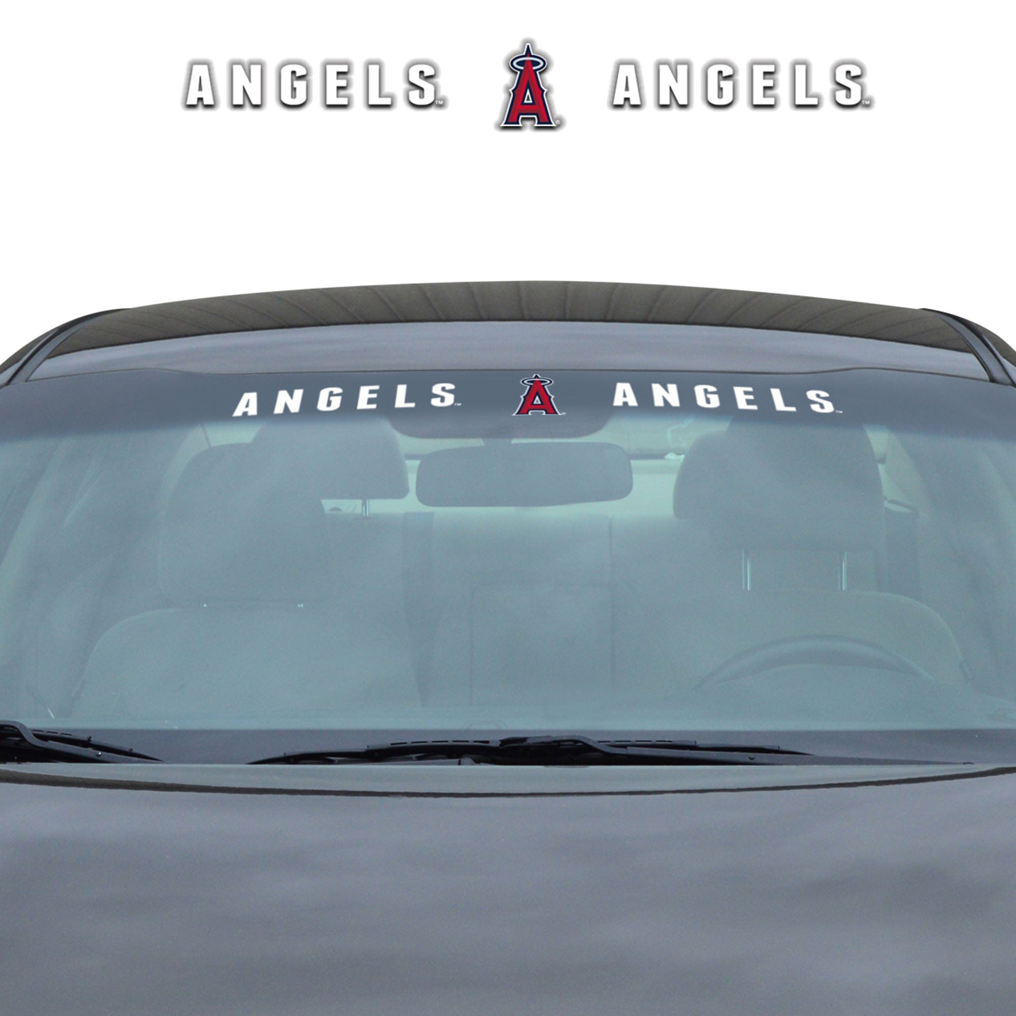 Los Angeles Angels Sun Stripe Windshield Decal 3.25 in. x 34 in. - Los Angeles Angels