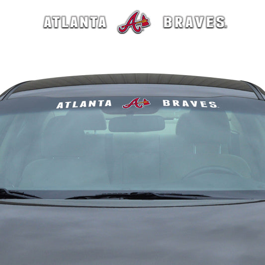 Atlanta Braves Sun Stripe Windshield Decal 3.25 in. x 34 in. - Atlanta Braves