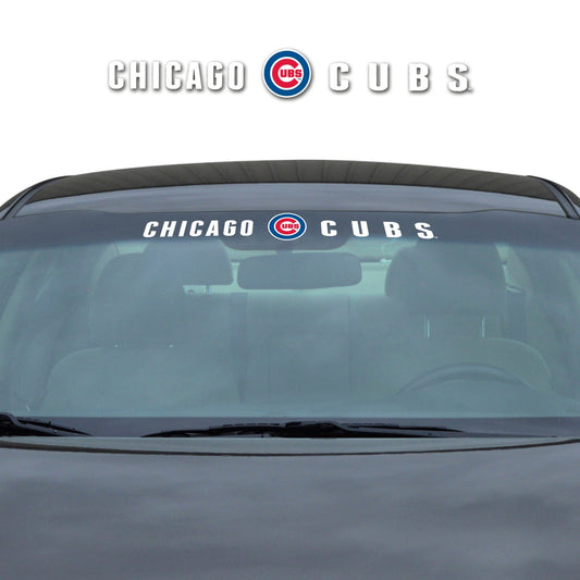 Chicago Cubs Sun Stripe Windshield Decal 3.25 in. x 34 in. - Chicago Cubs