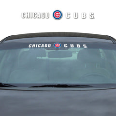 Chicago Cubs Sun Stripe Windshield Decal 3.25 in. x 34 in. - Chicago Cubs