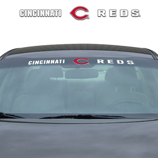 Cincinnati Reds Sun Stripe Windshield Decal 3.25 in. x 34 in. - Cincinnati Reds