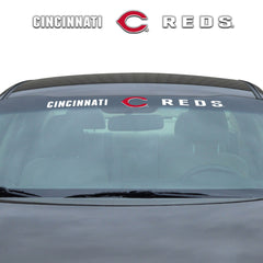 Cincinnati Reds Sun Stripe Windshield Decal 3.25 in. x 34 in. - Cincinnati Reds