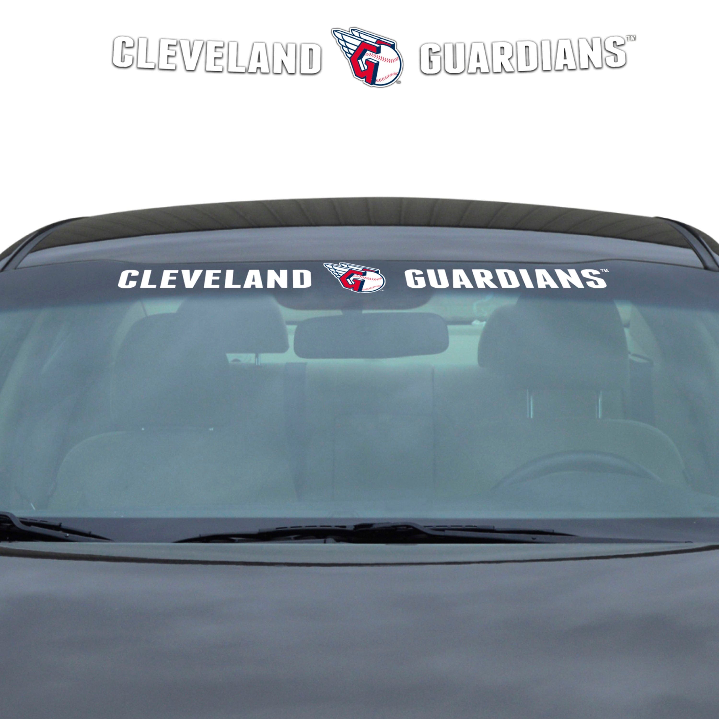 Cleveland Guardians Sun Stripe Windshield Decal 3.25 in. x 34 in. - Cleveland Guardians