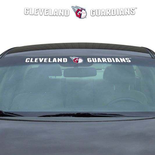 Cleveland Guardians Sun Stripe Windshield Decal 3.25 in. x 34 in. - Cleveland Guardians