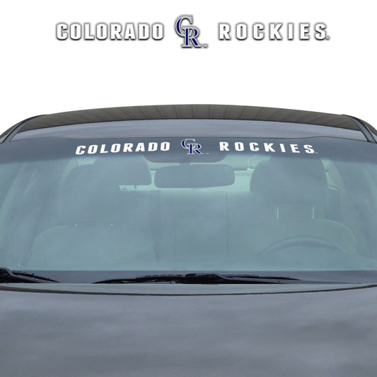 Colorado Rockies Sun Stripe Windshield Decal 3.25 in. x 34 in. - Colorado Rockies
