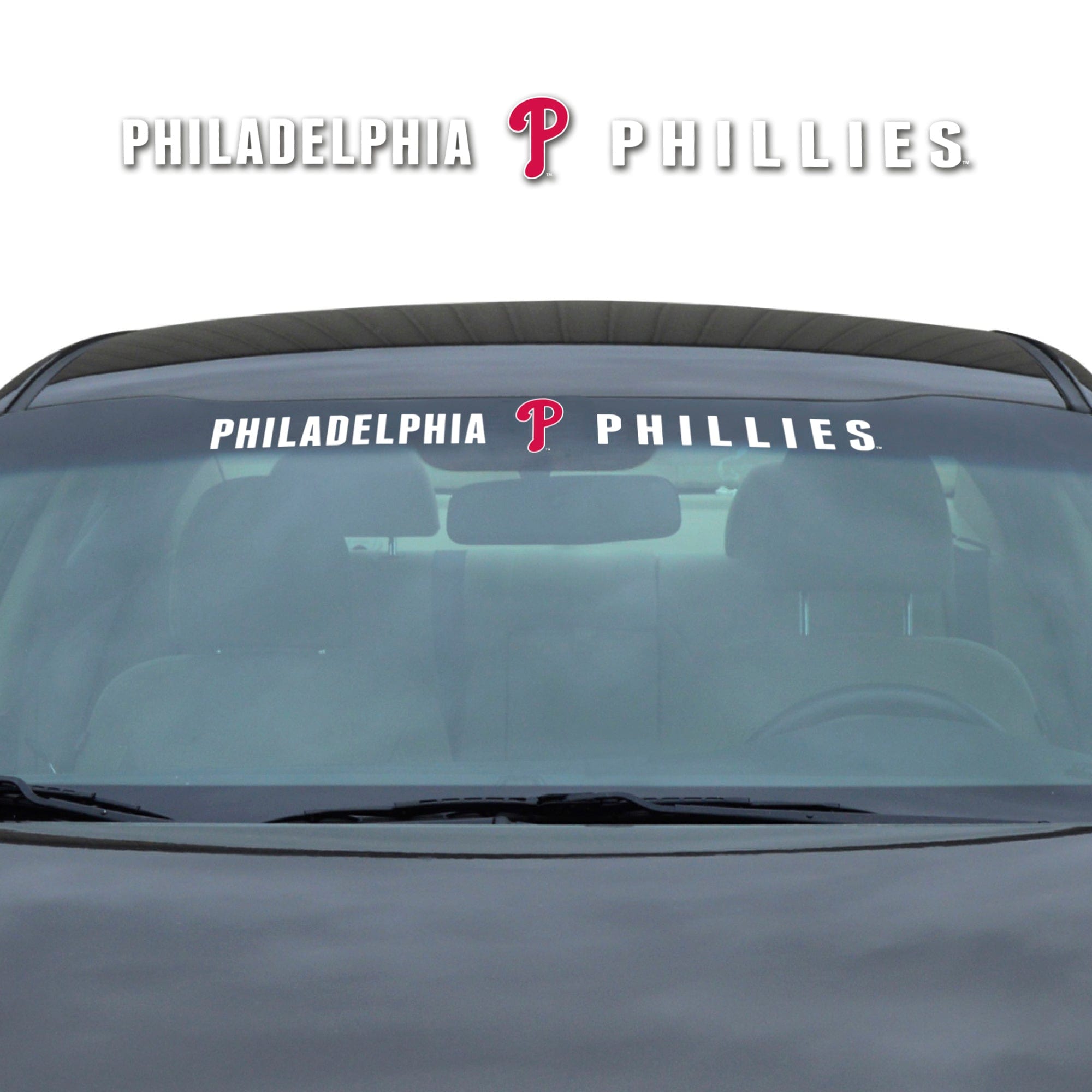 Philadelphia Phillies Sun Stripe Windshield Decal 3.25 in. x 34 in. - Philadelphia Phillies