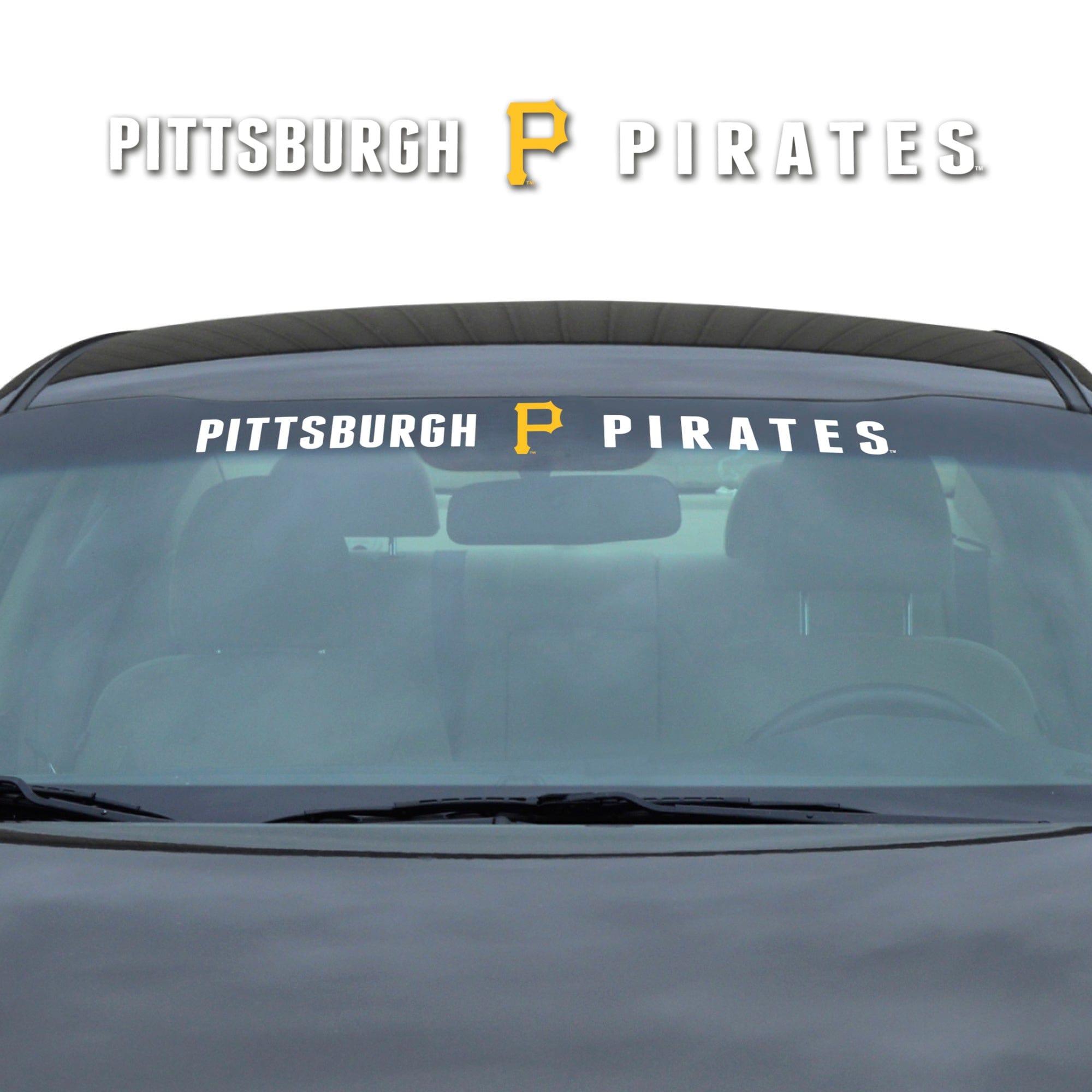 Pittsburgh Pirates Sun Stripe Windshield Decal 3.25 in. x 34 in. - Pittsburgh Pirates