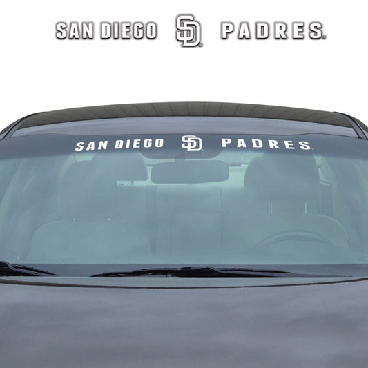 San Diego Padres Sun Stripe Windshield Decal 3.25 in. x 34 in. - San Diego Padres