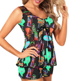 Baha Ranch Neon Rodeo Tankini & Boy Shorts Swim Set - Baha Ranch Western Wear - Flyclothing LLC