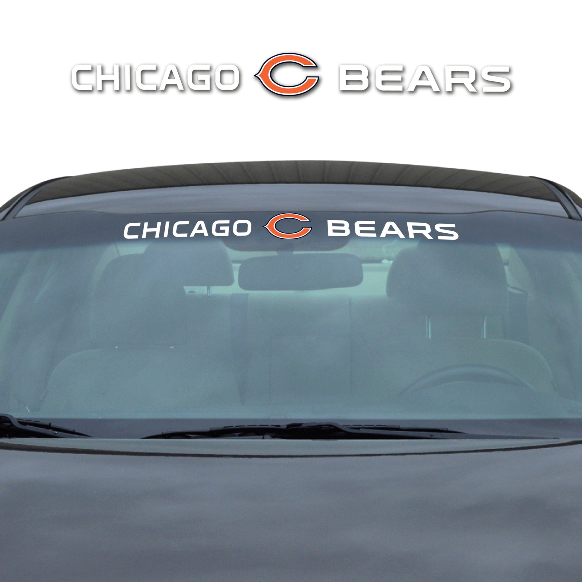 Chicago Bears Sun Stripe Windshield Decal 3.25 in. x 34 in. - Chicago Bears