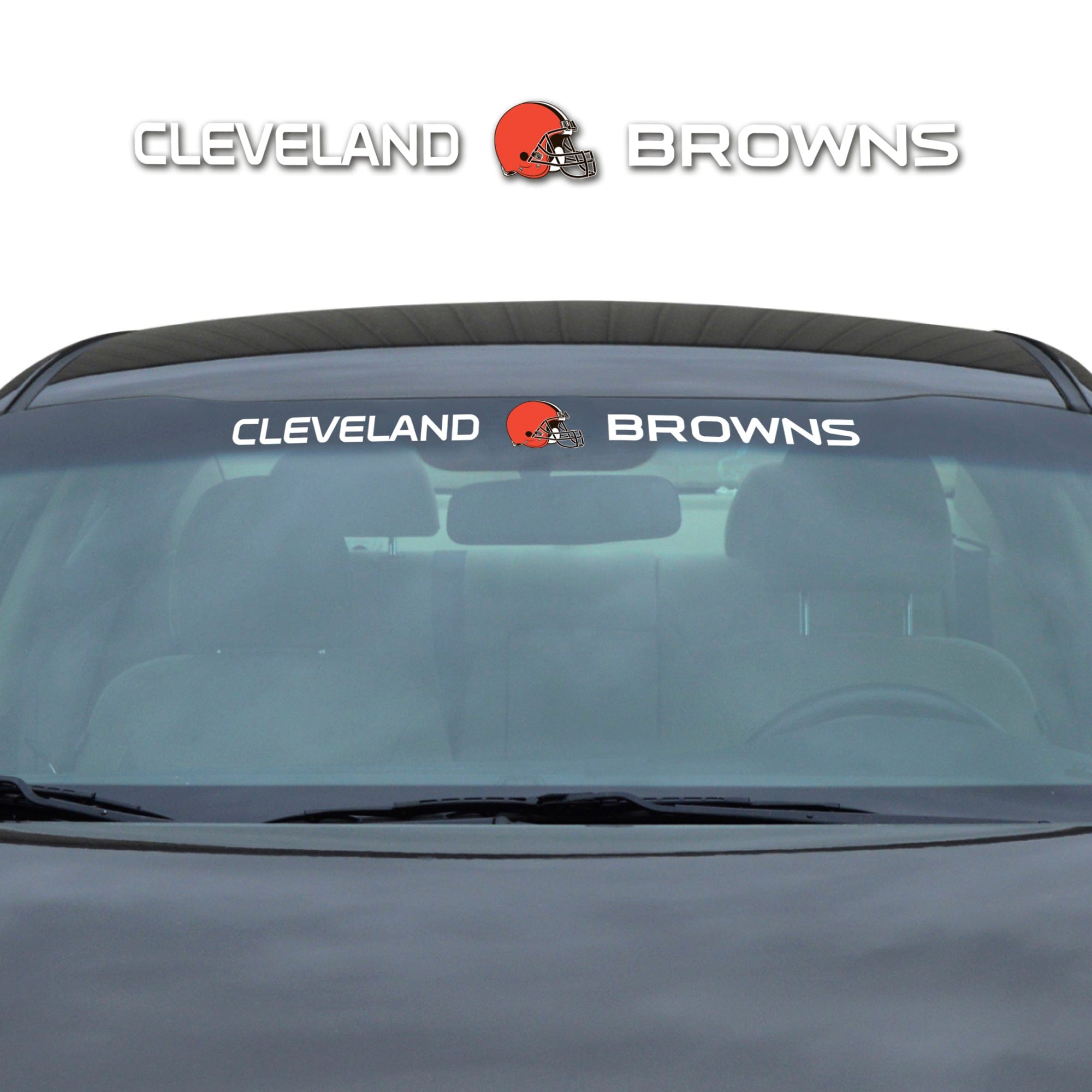 Cleveland Browns Sun Stripe Windshield Decal 3.25 in. x 34 in. - Cleveland Browns