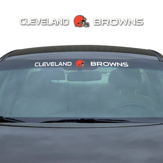 Cleveland Browns Sun Stripe Windshield Decal 3.25 in. x 34 in. - Cleveland Browns