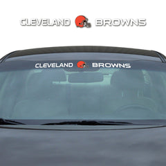 Cleveland Browns Sun Stripe Windshield Decal 3.25 in. x 34 in. - Cleveland Browns