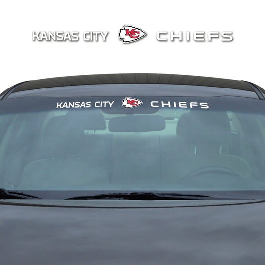Kansas City Chiefs Sun Stripe Windshield Decal 3.25 in. x 34 in. - Kansas City Chiefs