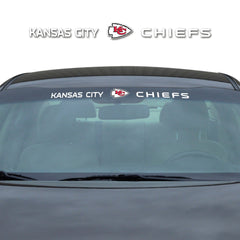 Kansas City Chiefs Sun Stripe Windshield Decal 3.25 in. x 34 in. - Kansas City Chiefs