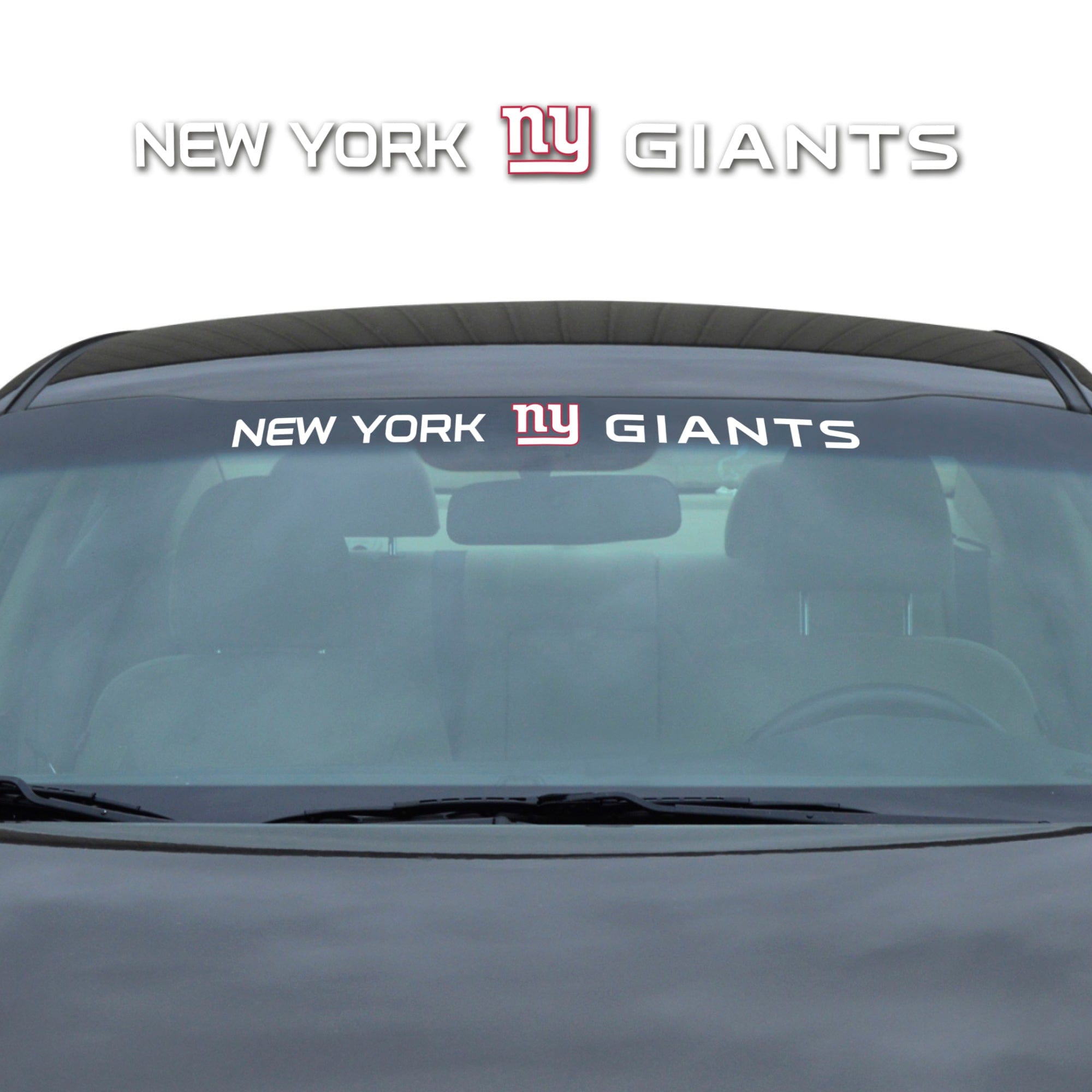 New York Giants Sun Stripe Windshield Decal 3.25 in. x 34 in. - New York Giants