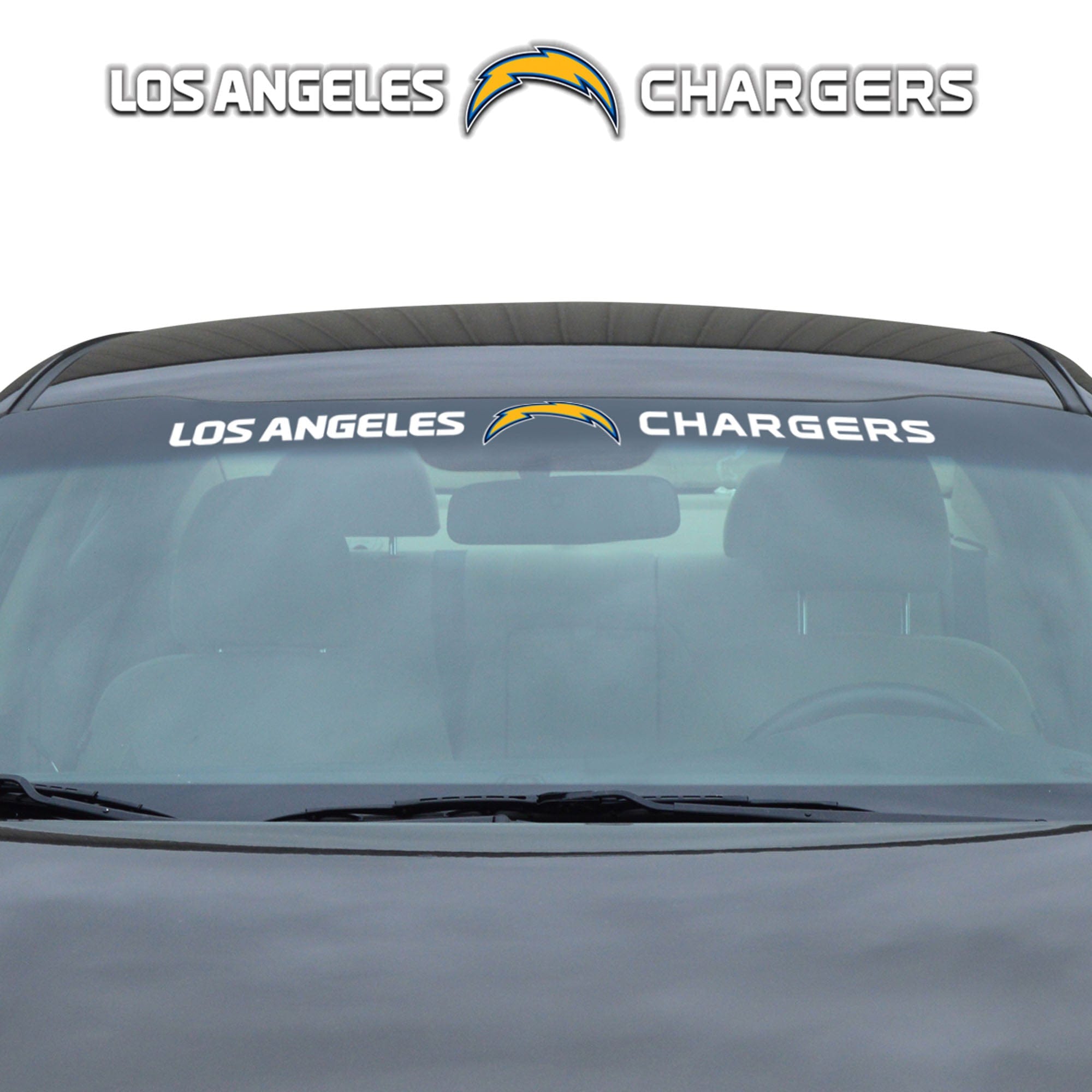Los Angeles Chargers Sun Stripe Windshield Decal 3.25 in. x 34 in. - Los Angeles Chargers