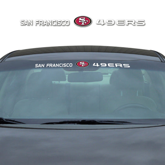 San Francisco 49ers Sun Stripe Windshield Decal 3.25 in. x 34 in. - San Francisco 49ers
