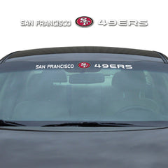San Francisco 49ers Sun Stripe Windshield Decal 3.25 in. x 34 in. - San Francisco 49ers