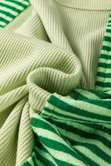Striped Textured Half Sleeve T-Shirt - Trendsi - Flyclothing LLC