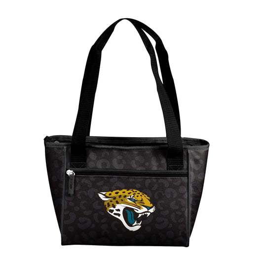 Jacksonville Jaguars Leopard Print 16 Can Cooler Tote - Logo Brands - Flyclothing LLC