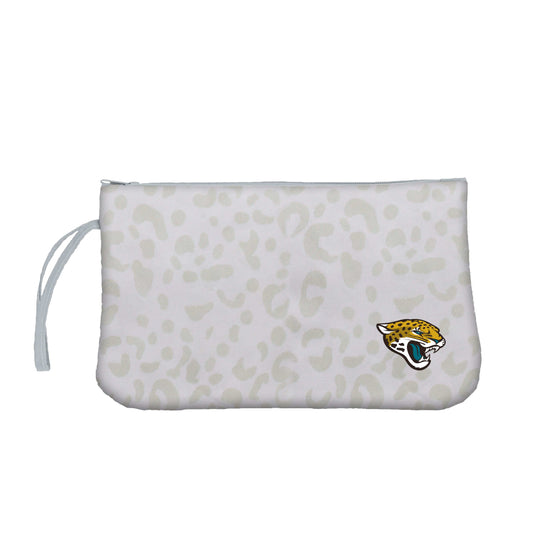 Jacksonville Jaguars Leopard Print Wristlet - Logo Brands - Flyclothing LLC