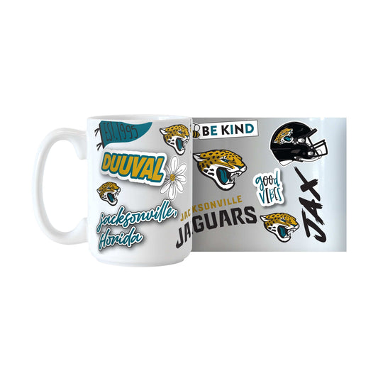 Jacksonville Jaguars 15oz Native Sublimated Mug - Logo Brands - Flyclothing LLC