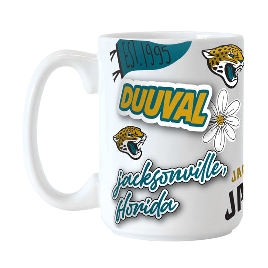 Jacksonville Jaguars 15oz Native Sublimated Mug - Logo Brands - Flyclothing LLC