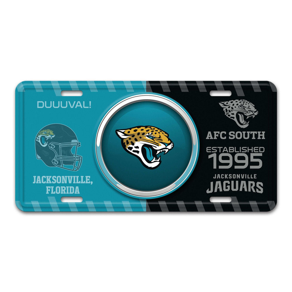 NFL - Jacksonville Jaguars Embossed Metal License Plate - Logo Brands - Flyclothing LLC