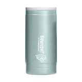 Jacksonville Jaguars Vertical Powder Coat Slim Can Coolie - Logo Brands - Flyclothing LLC