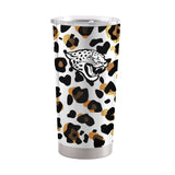 Jacksonville Jaguars 20oz Neutral Leopard Stainless Steel Tumbler - Logo Brands - Flyclothing LLC