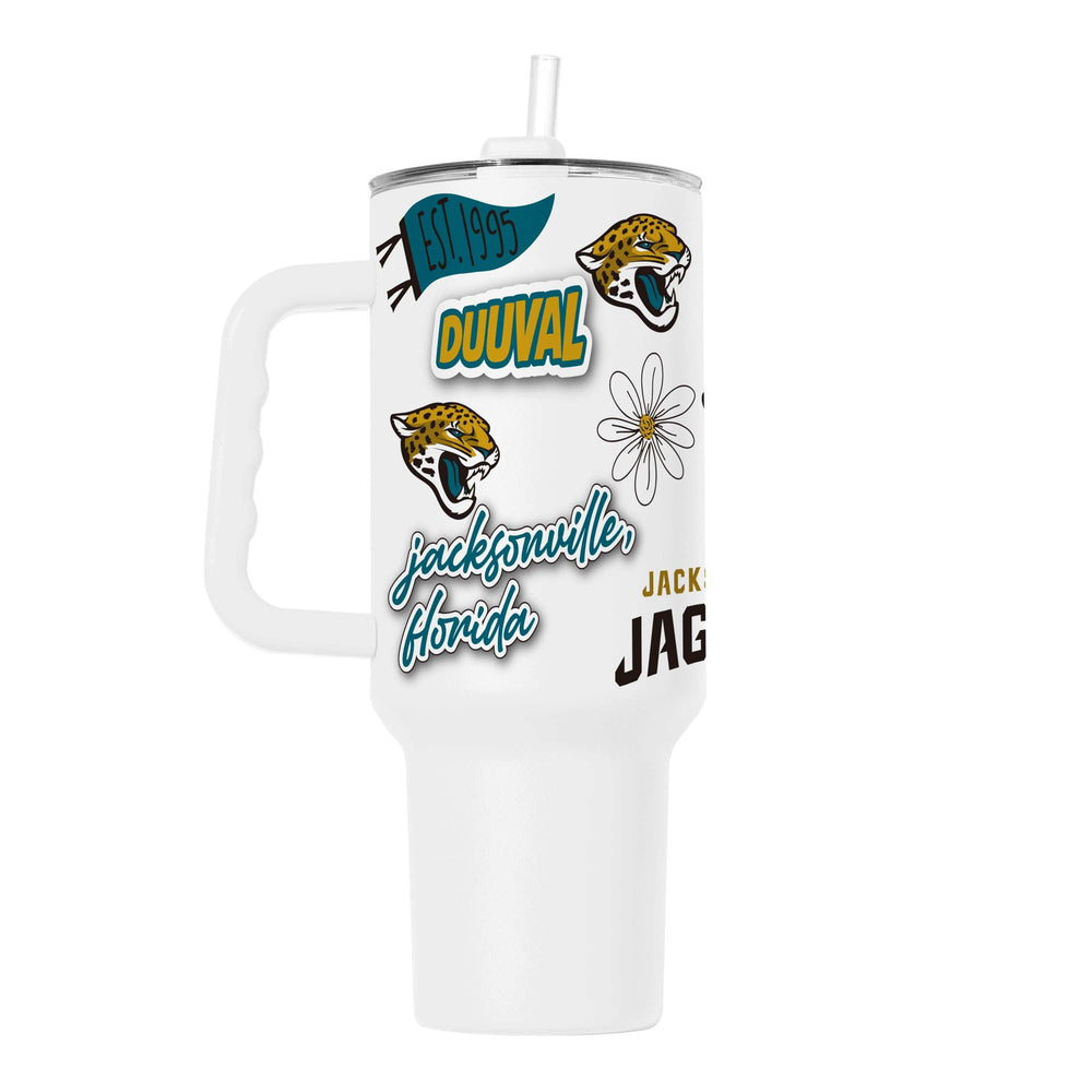 Jacksonville Jaguars 40oz Native Powder Coat Tumbler - Logo Brands - Flyclothing LLC