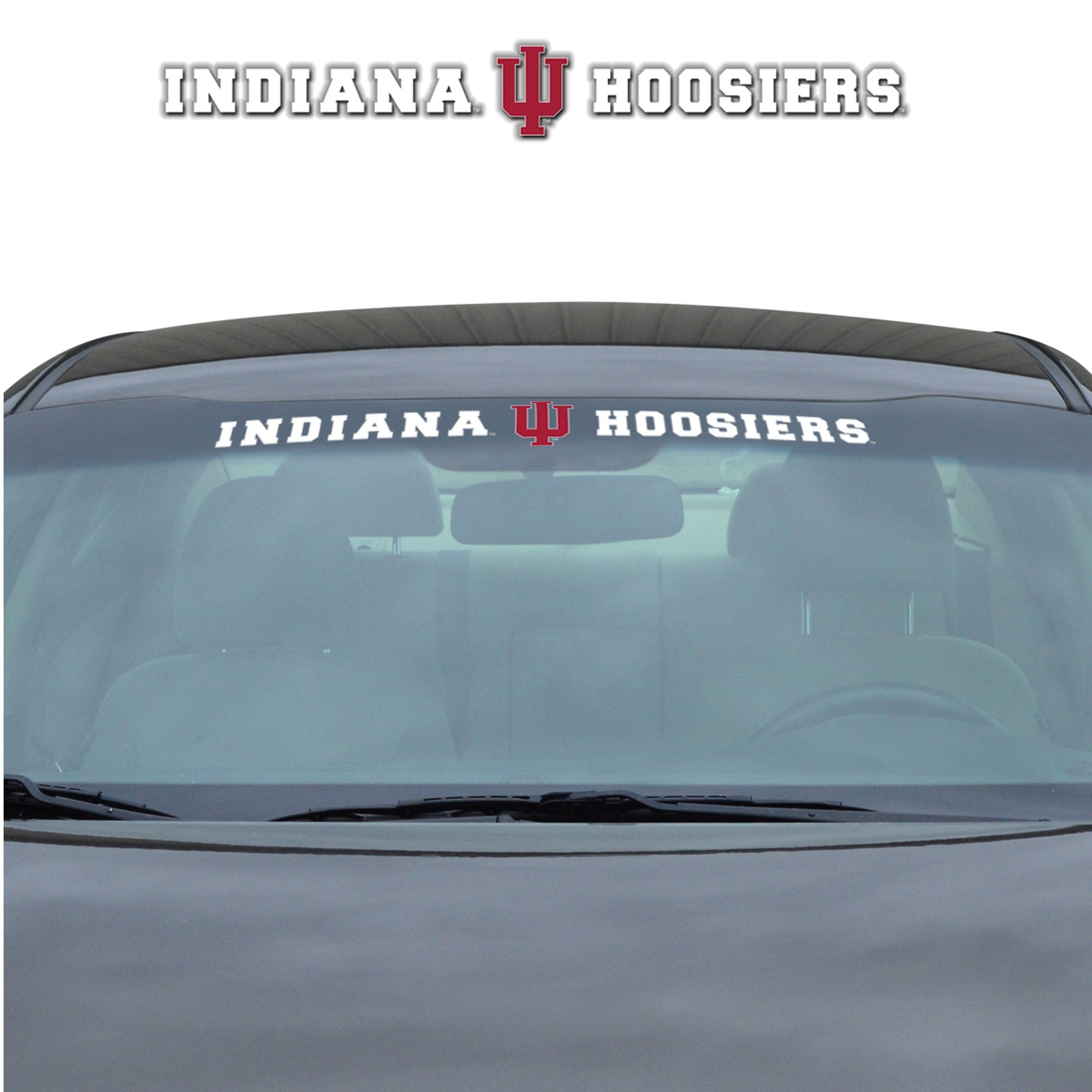 Indiana Hooisers Sun Stripe Windshield Decal 3.25 in. x 34 in. - Indiana