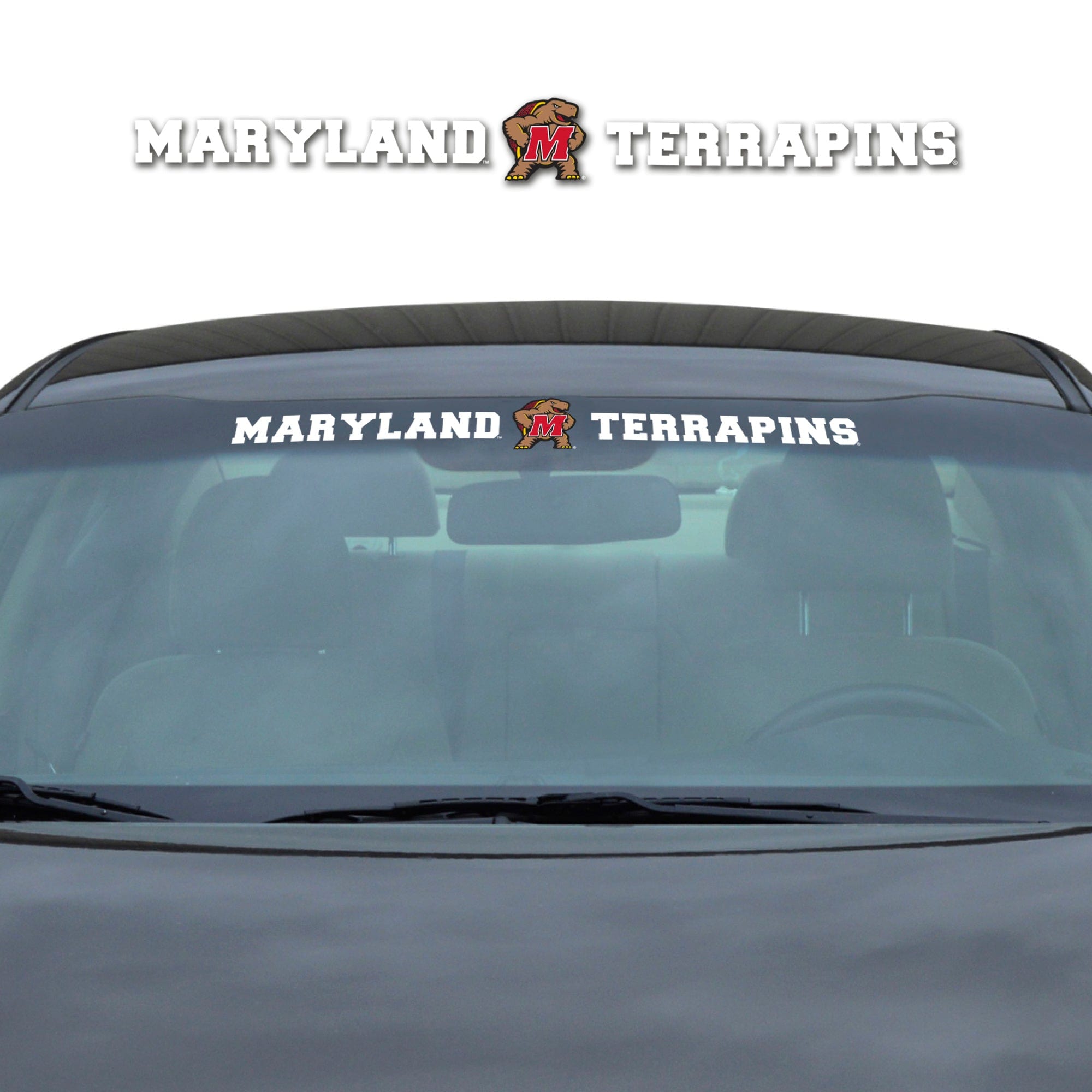 Maryland Terrapins Sun Stripe Windshield Decal 3.25 in. x 34 in. - Maryland