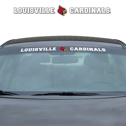 Louisville Cardinals Sun Stripe Windshield Decal 3.25 in. x 34 in. - Louisville