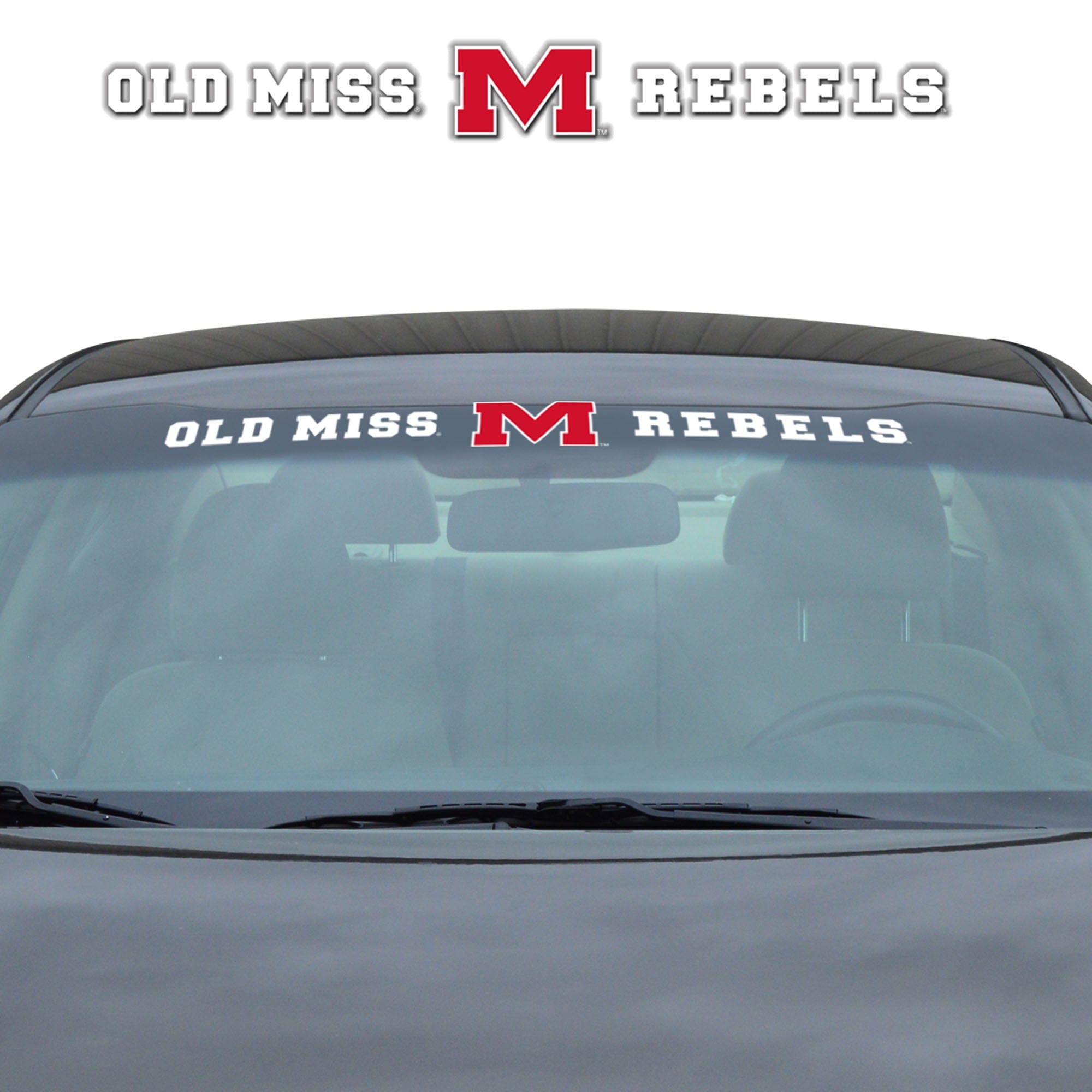 Ole Miss Rebels Sun Stripe Windshield Decal 3.25 in. x 34 in. - Ole Miss