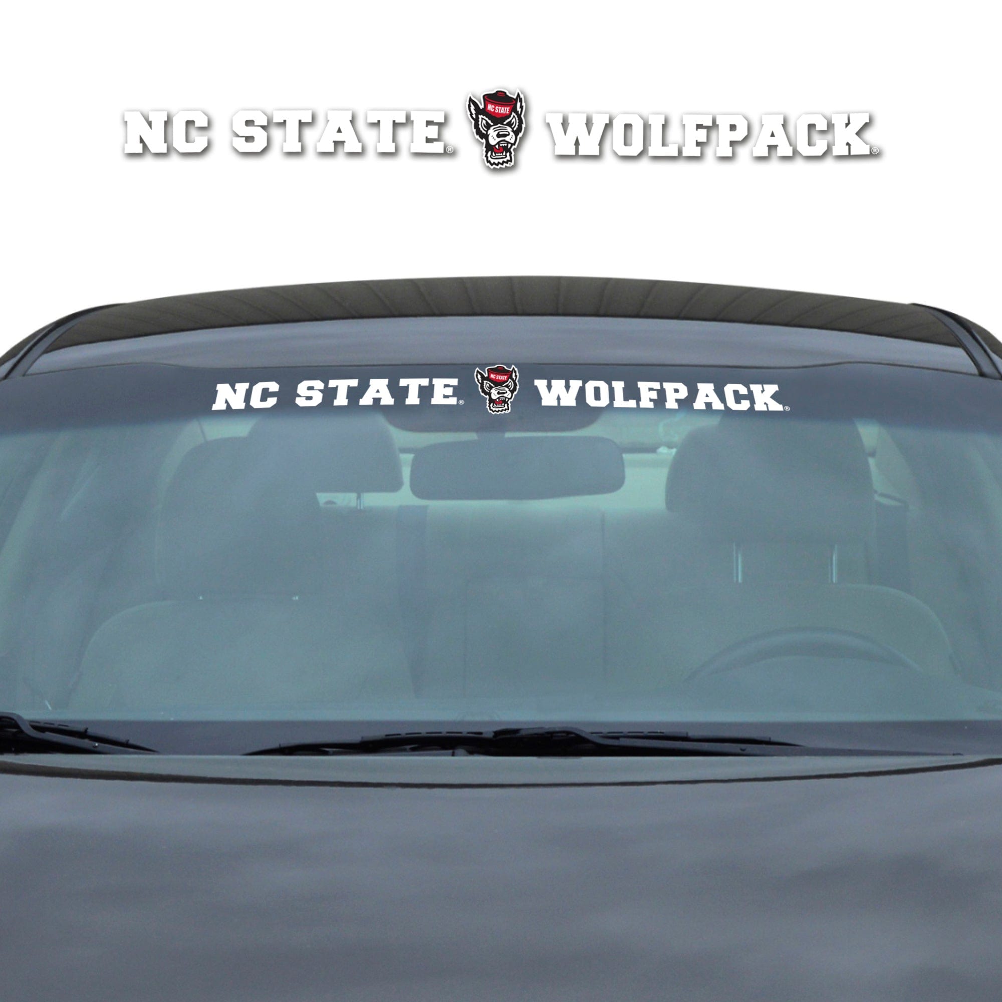 NC State Wolfpack Sun Stripe Windshield Decal 3.25 in. x 34 in. - NC State