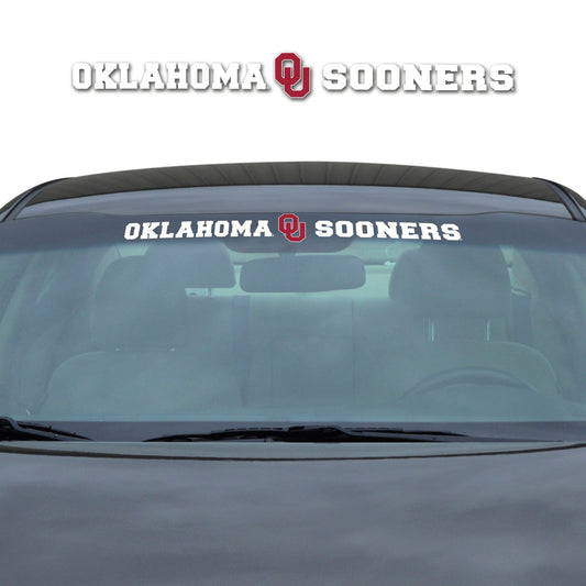 Oklahoma Sooners Sun Stripe Windshield Decal 3.25 in. x 34 in. - Oklahoma