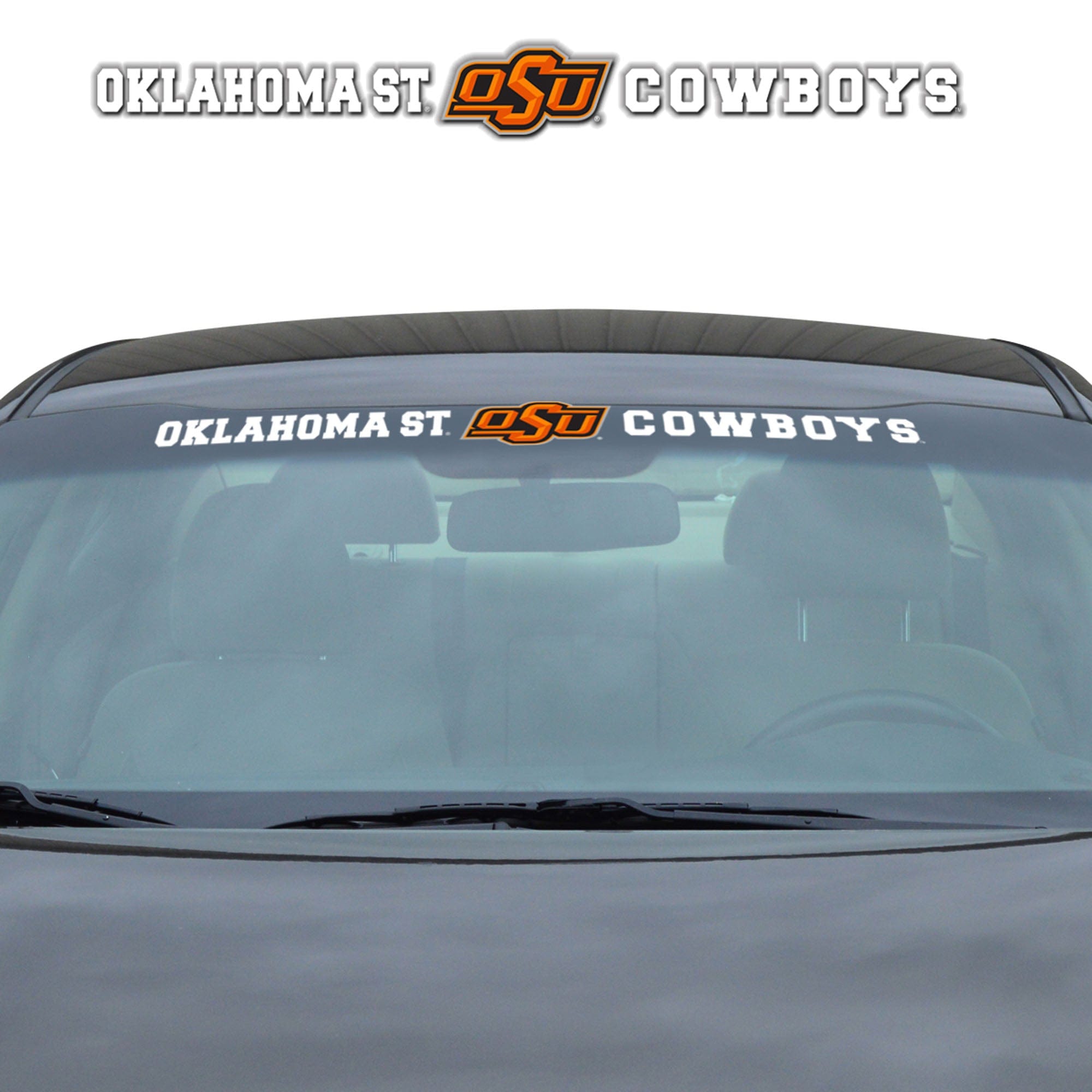 Oklahoma State Cowboys Sun Stripe Windshield Decal 3.25 in. x 34 in. - Oklahoma State