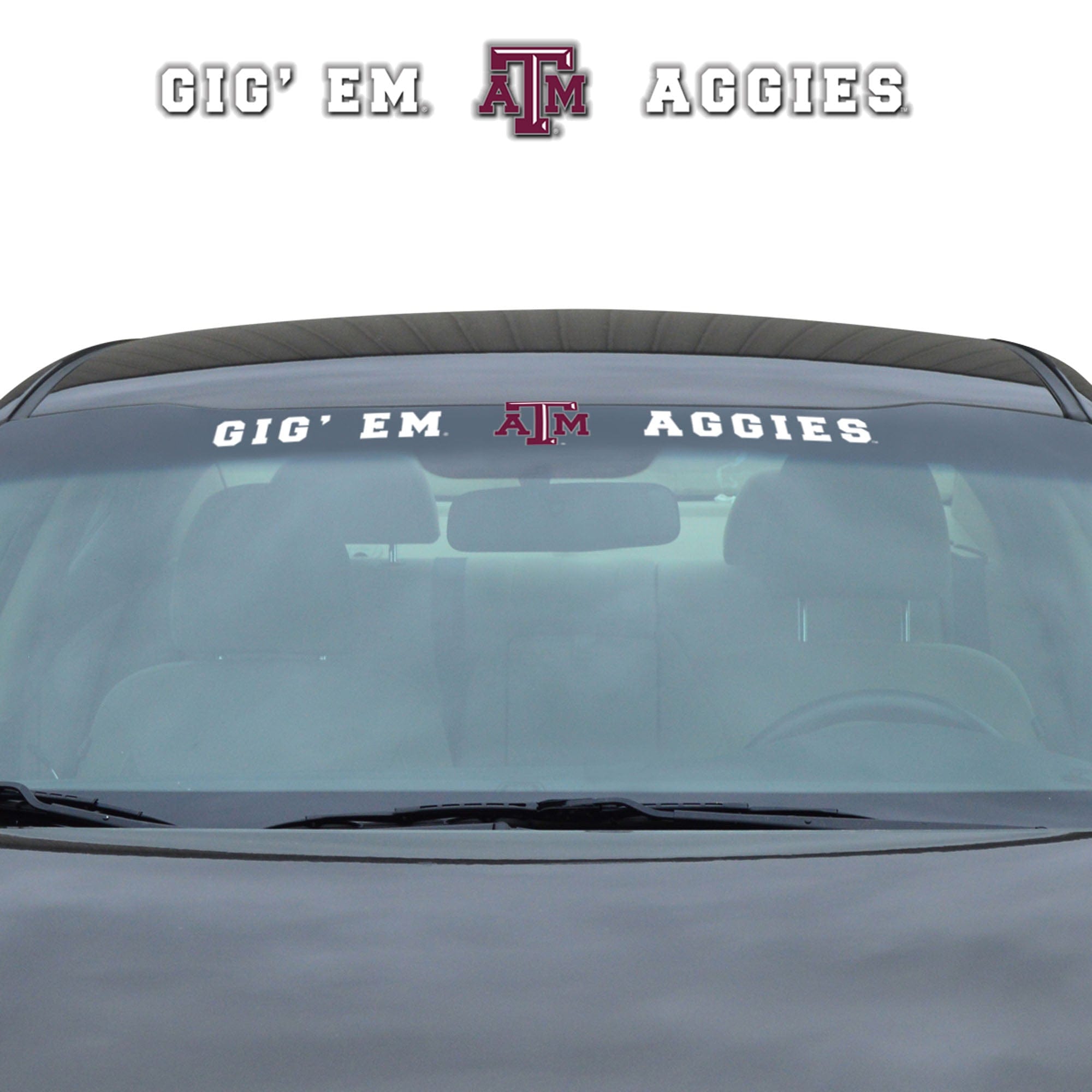 Texas A&M Aggies Sun Stripe Windshield Decal 3.25 in. x 34 in. - Texas A&M