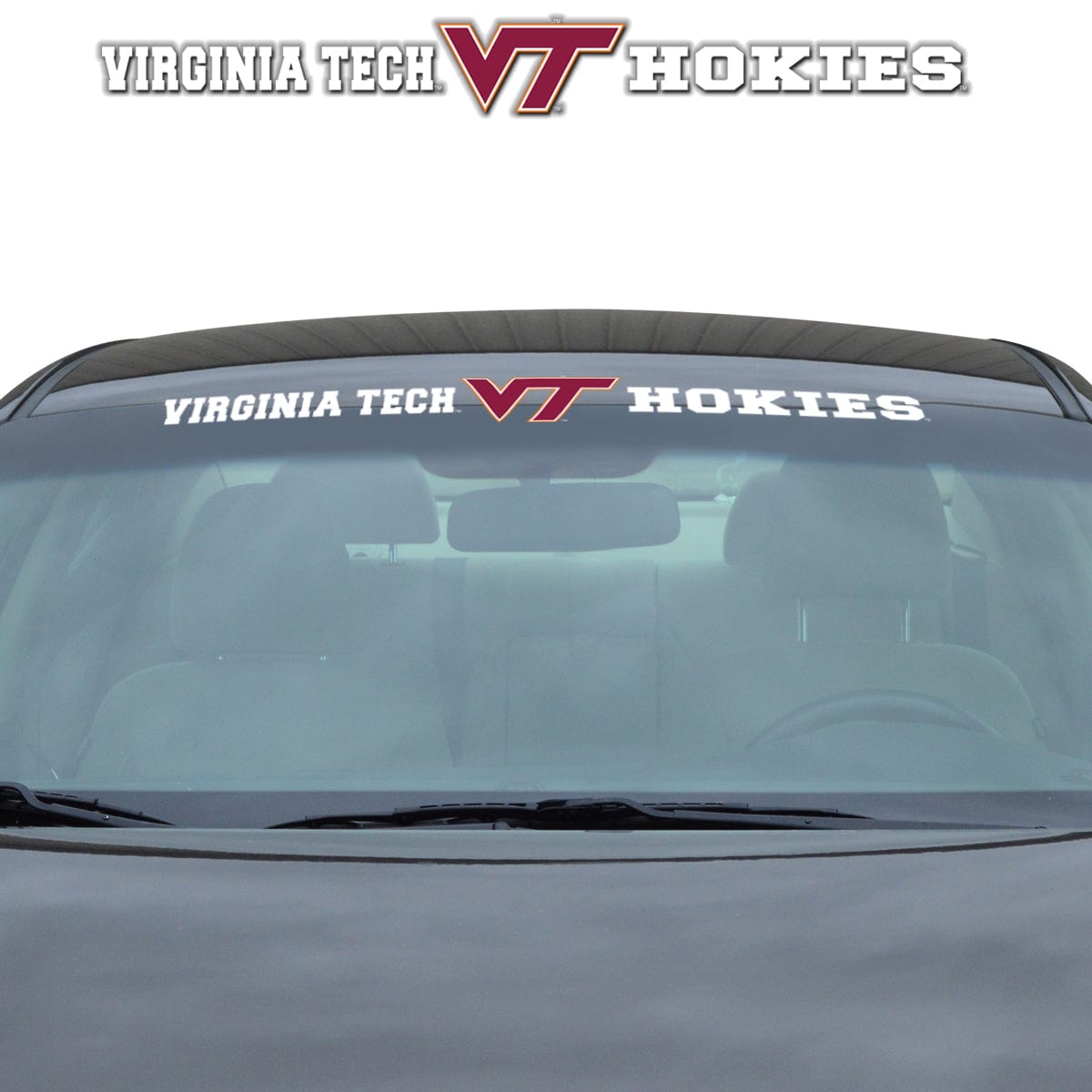 Virginia Tech Hokies Sun Stripe Windshield Decal 3.25 in. x 34 in.