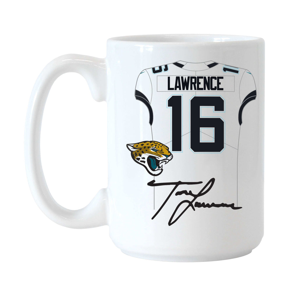 Jacksonville Jaguars Trevor Lawrence Jersey 15oz Sublimated Mug - Logo Brands - Flyclothing LLC